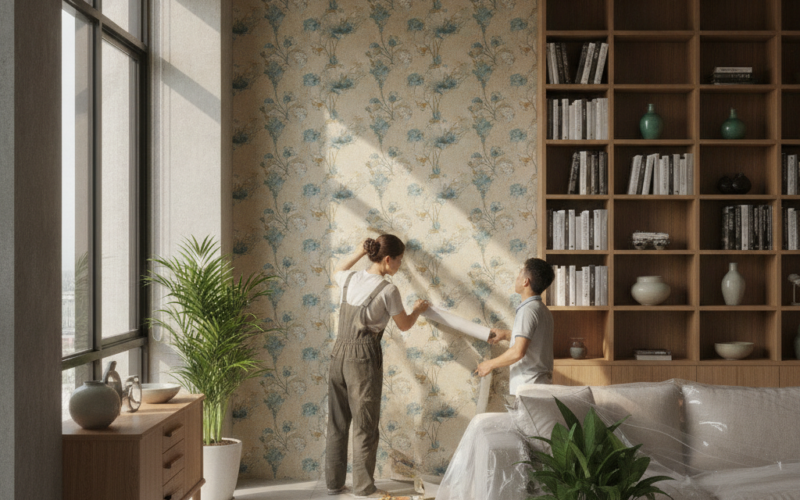 Thi công giấy dán tường tại các Quận trong TP. HCM